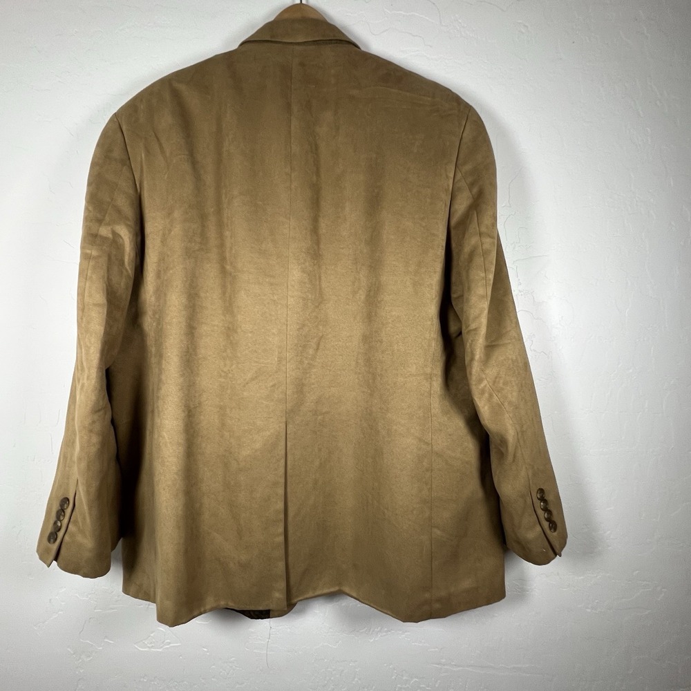 Lauren Ralph Lauren Jacket Mens 44S Beige Blazer Faux Suede Office Sport Coat - Picture 5 of 13